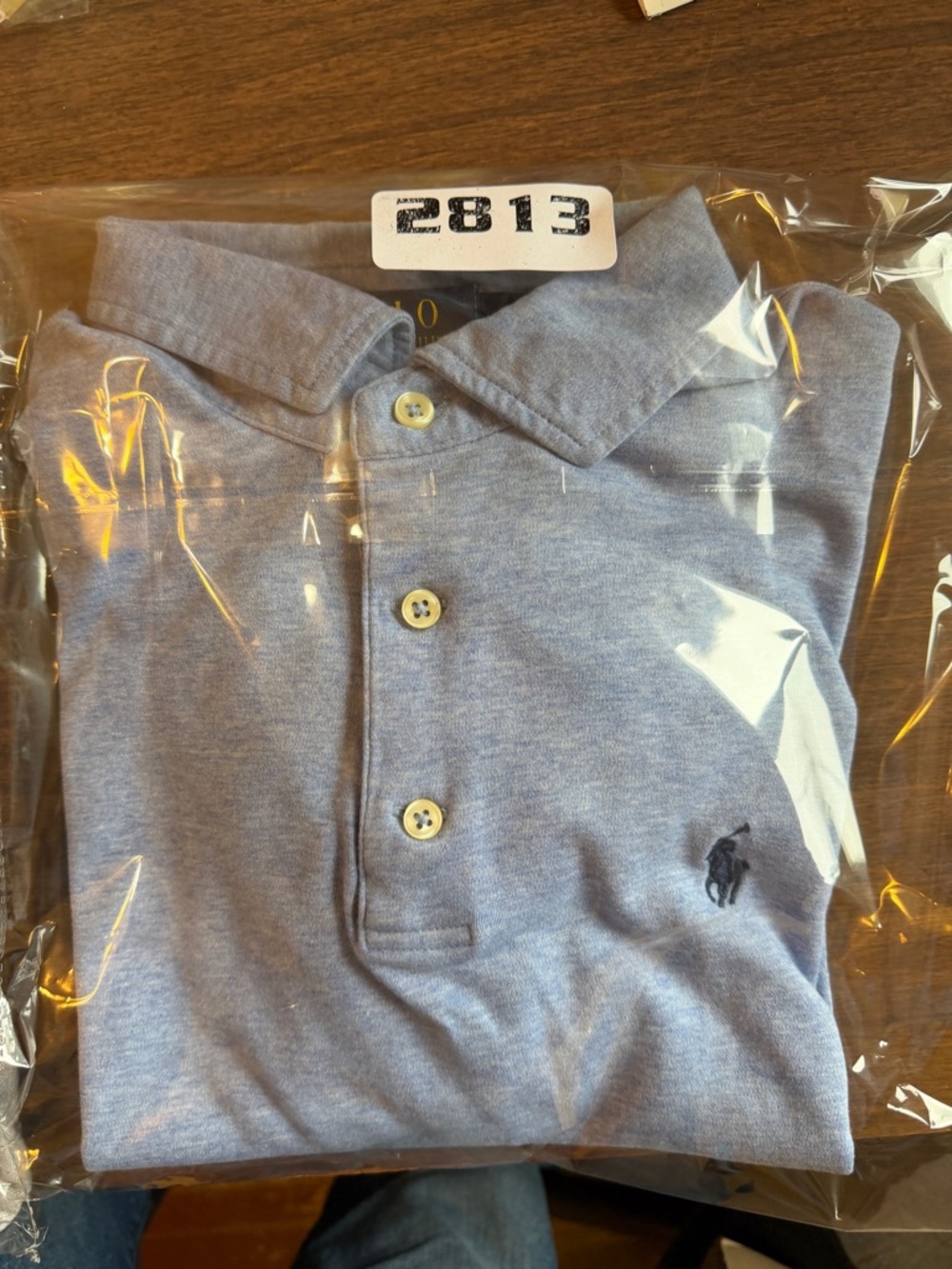 Ralph Lauren Light Blue Polo‎ Shirt with Navy Label - Picture 8 of 8
